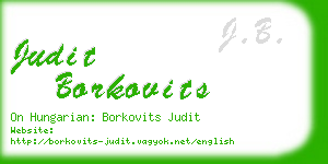 judit borkovits business card